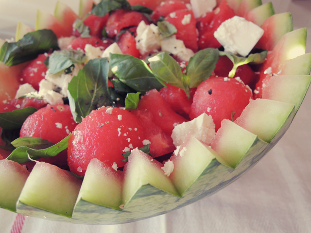 Vegetarische zomerrecepten - Watermeloensalade