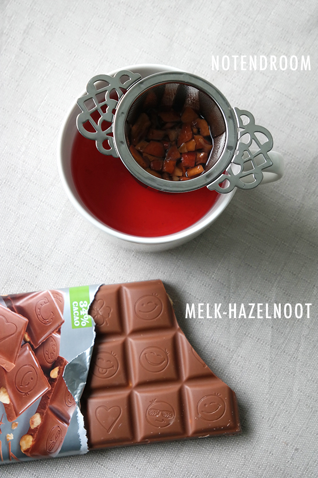 Hazelnootchocolade met thee