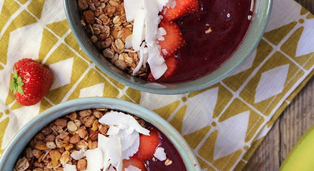 Recept: Smoothiebowl met blauwe bessen