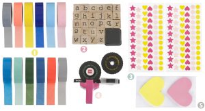 stickers en washi tape voor self care journal